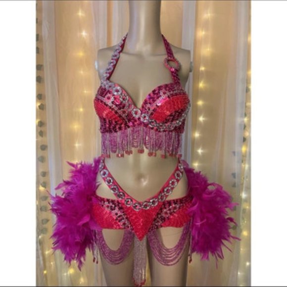 Fuchsia Showgirl Burlesque Costume